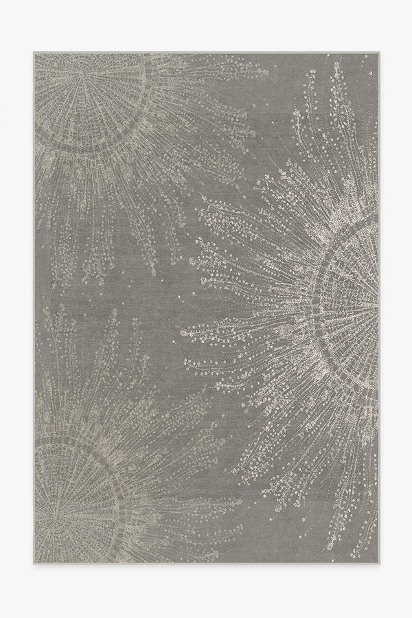 Jellyfish Bloom Silver Flatwoven Rug