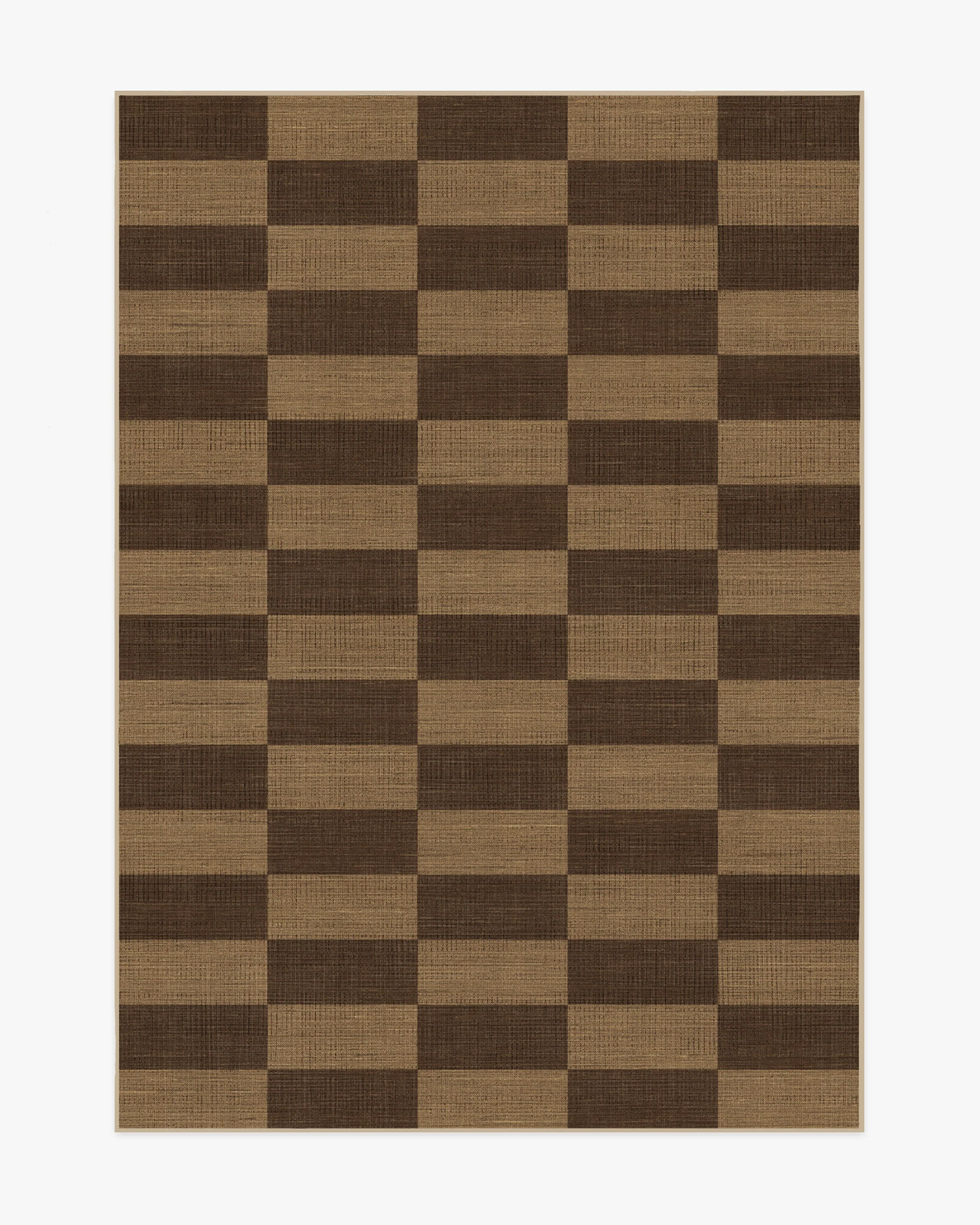 Yates Check Brown Re-Jute Rug by Architectural Digest