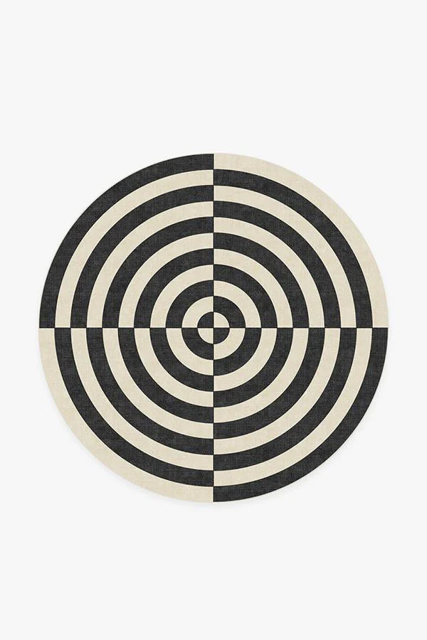 Op Art Charcoal Rug by Jonathan Adler