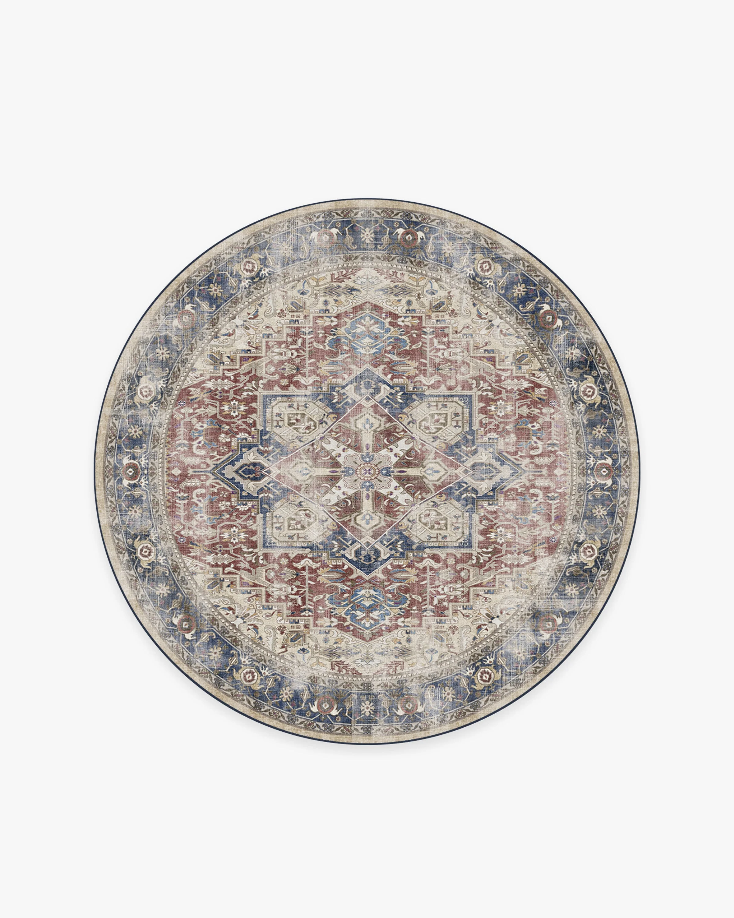 Kamran Royal Blue Flatwoven Rug