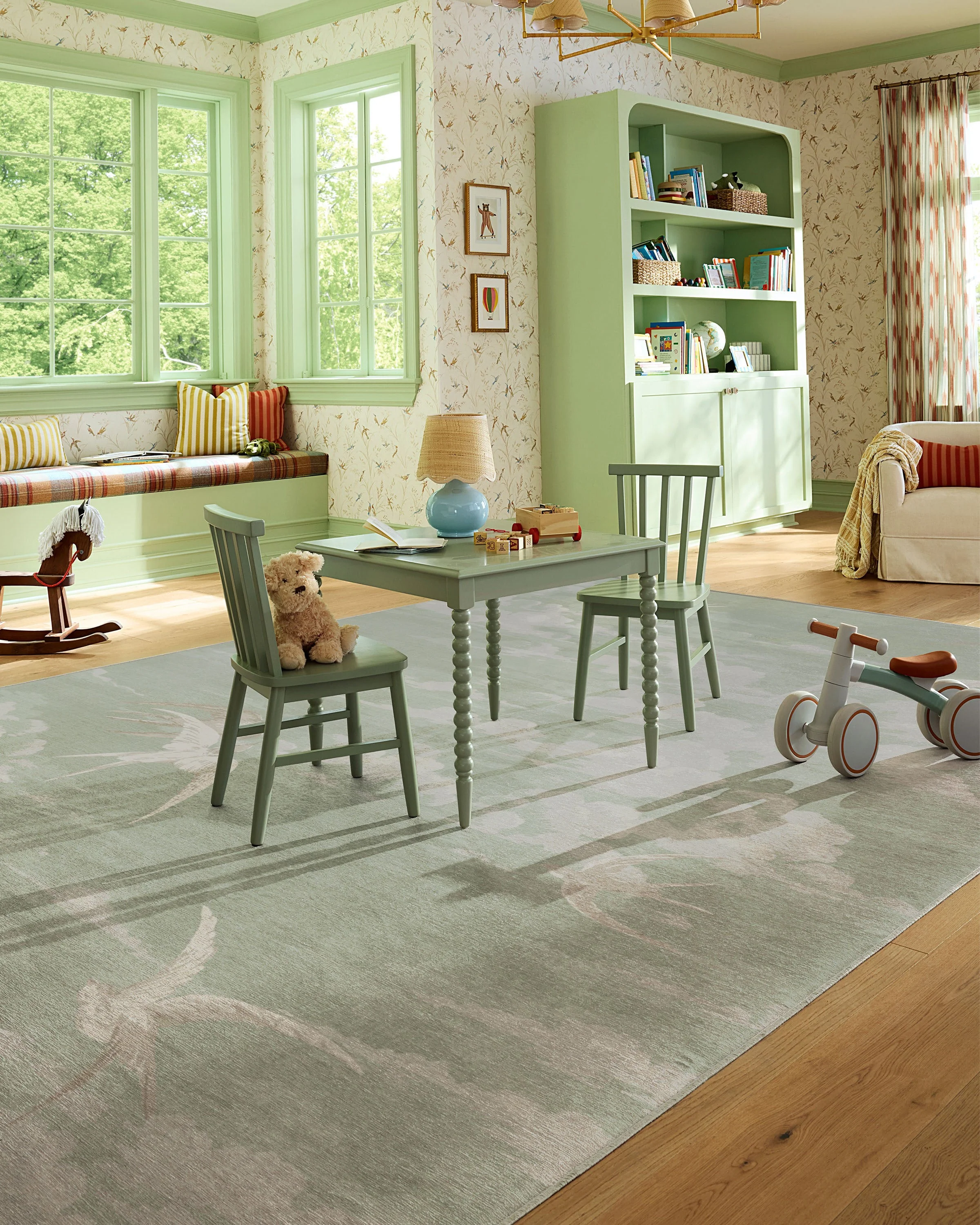 Silvi Clouds Seaspray Rug by Sanderson