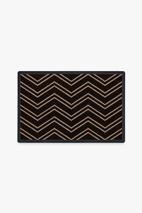 Chevron Black Doormat