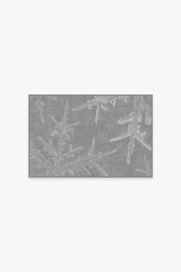 Snowflake Silver Flatwoven Rug