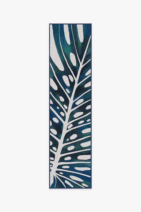 Panama Teal Blue Outdoor Rug