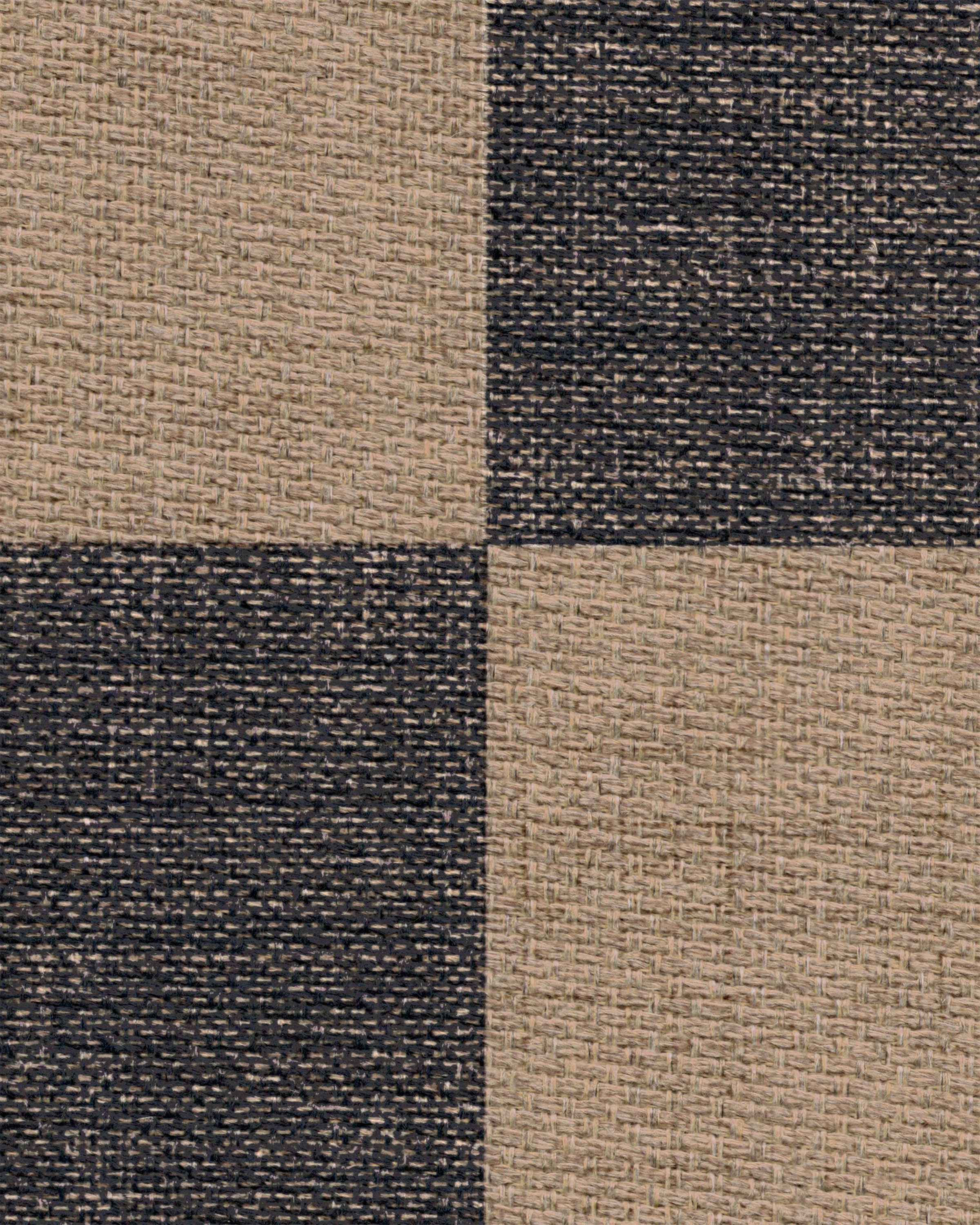Checkerboard Soft Black Re-Jute Rug