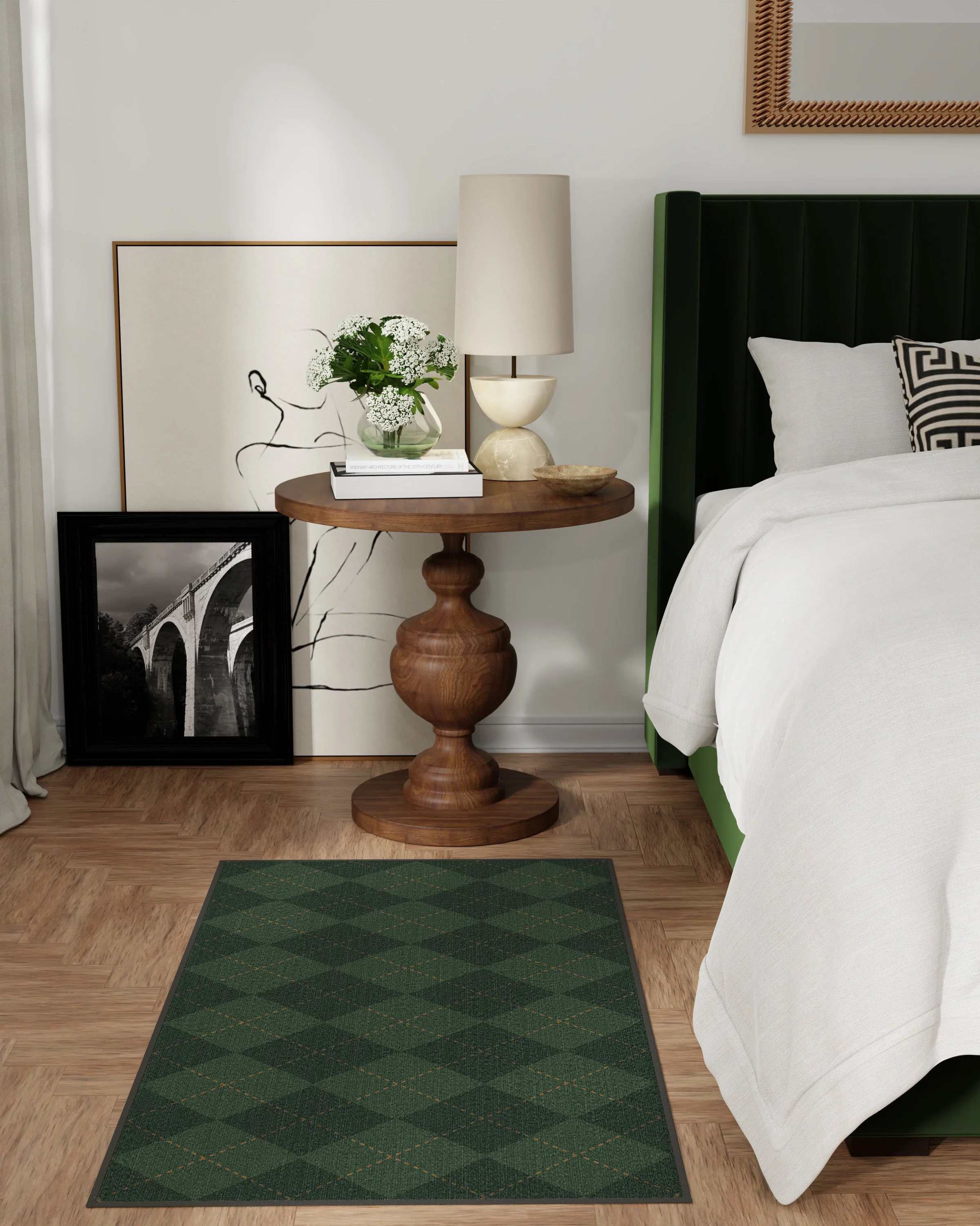 Oliver Argyle Forest Green Flatwoven Rug