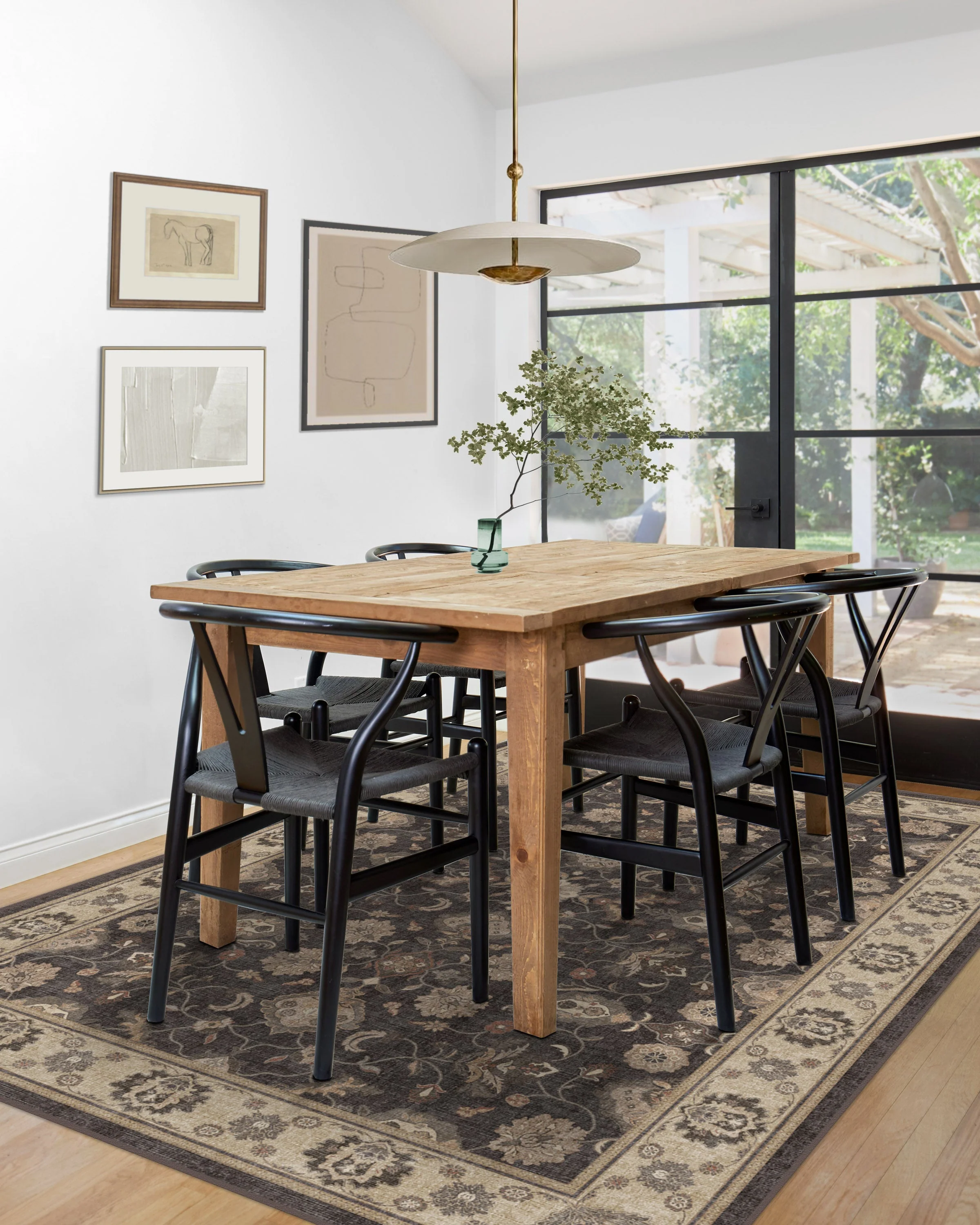 Odette Dark Wood Flatwoven Rug