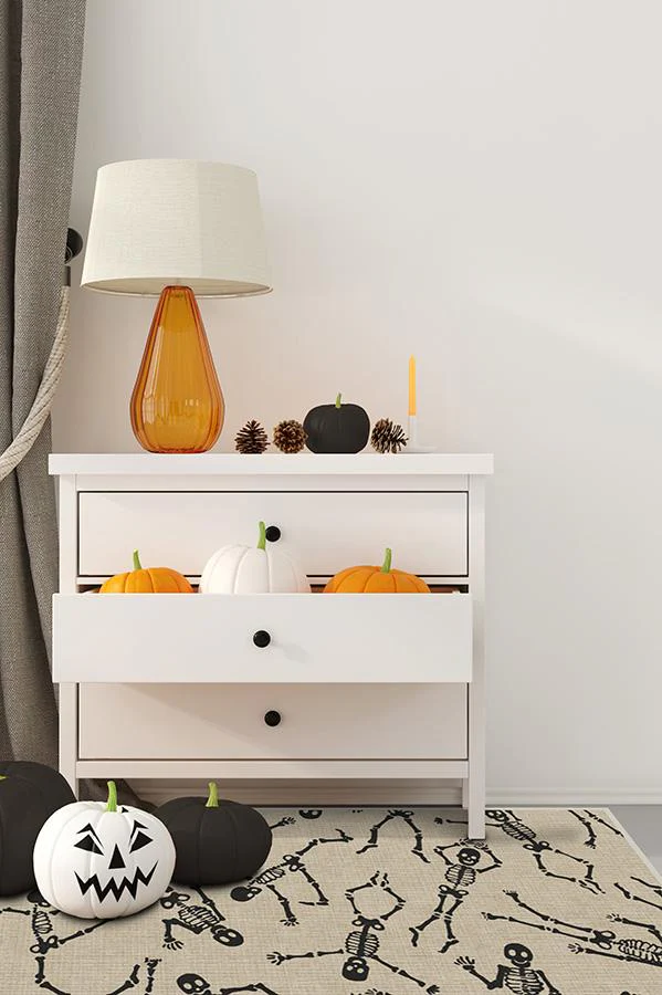 Bone Dance White Flatwoven Rug