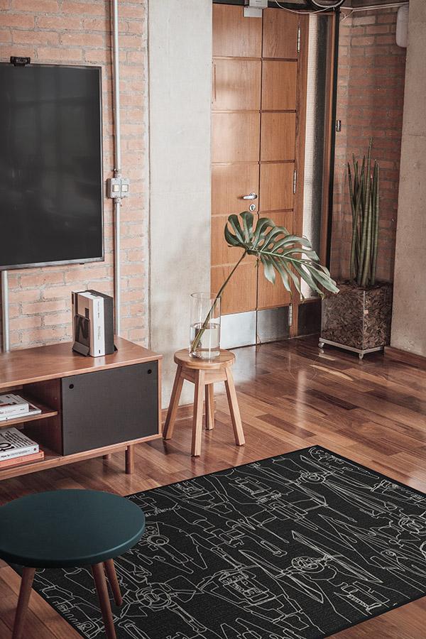 Star Wars Armada Black Flatwoven Rug