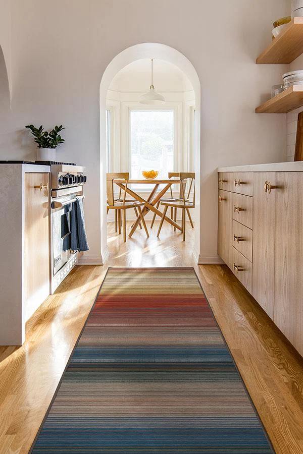 Linear Striped Multicolor Rug