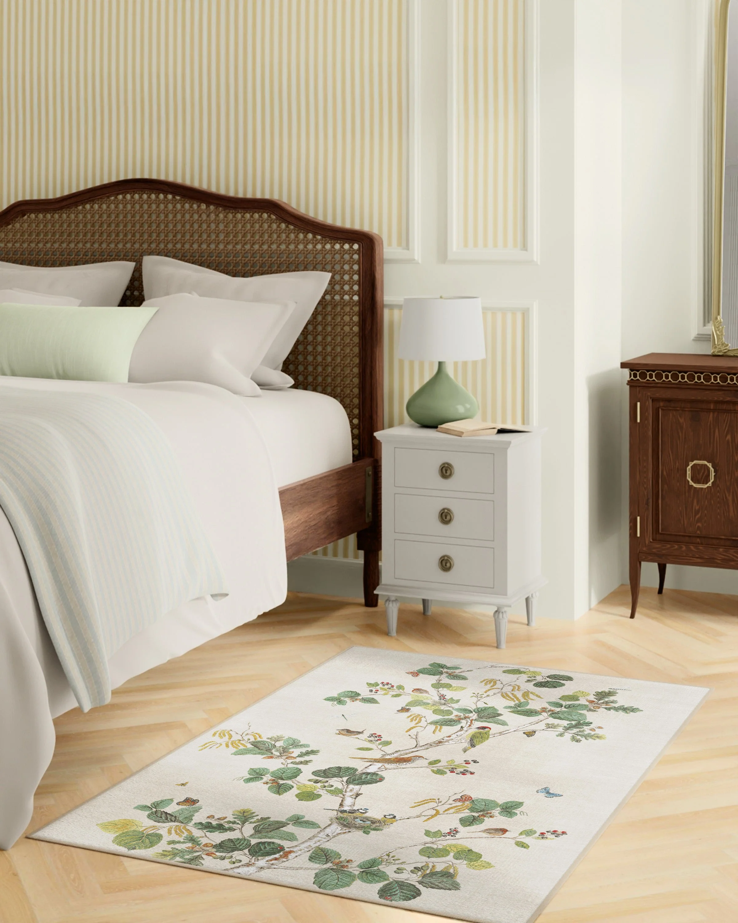 Woodland Chorus Fawn Flatwoven Rug by Sanderson