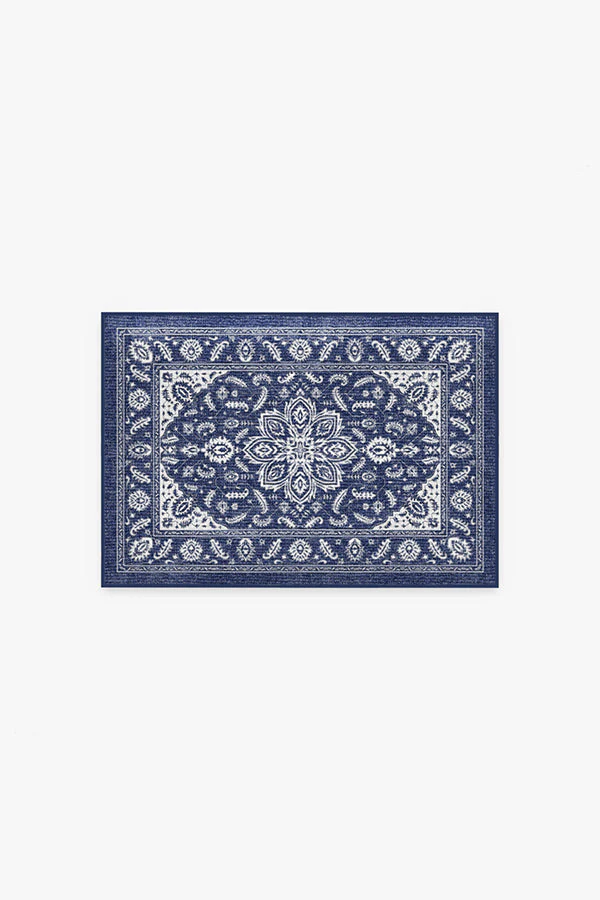 Safiya Navy Blue Bath Mat