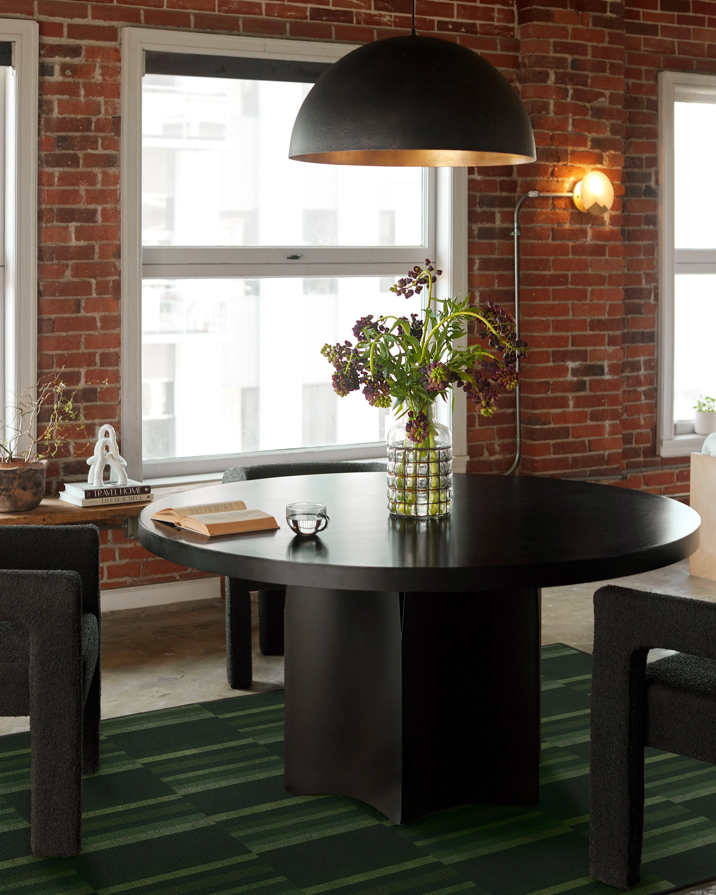 London Olive & Green Flatwoven Rug by Michael Michalsky