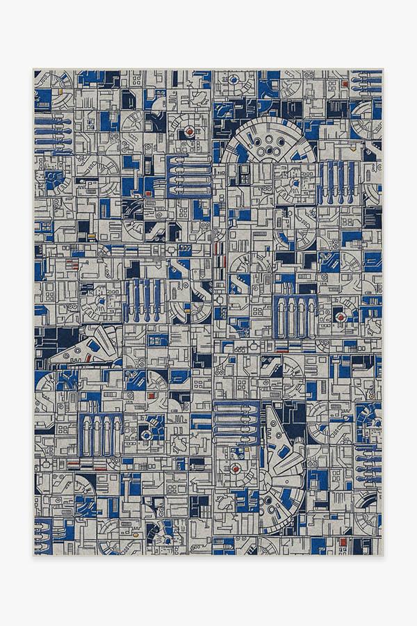 Smugglers Geo R2D2 Blue Flatwoven Rug