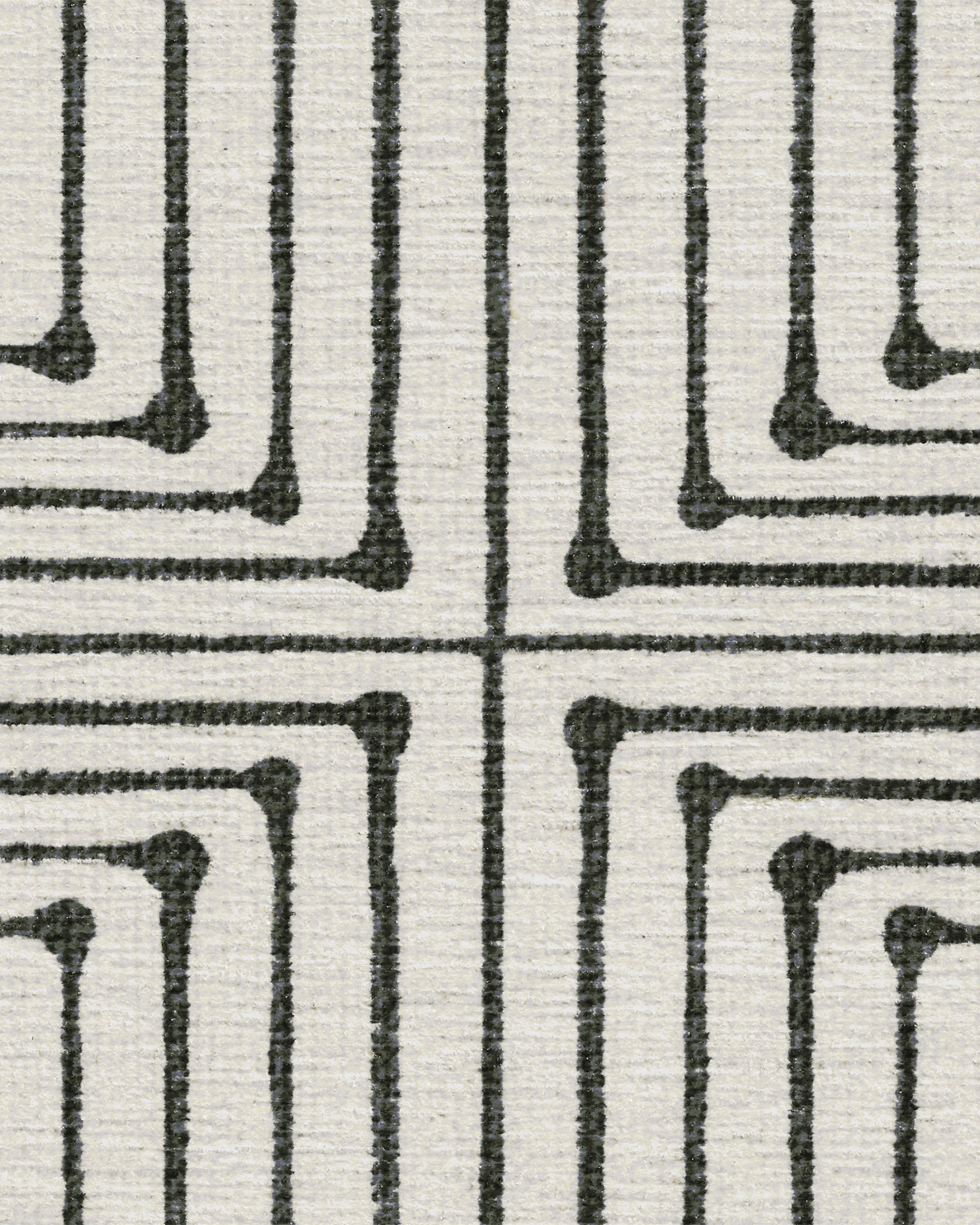Inkdrop Black & Ivory Rug by Jonathan Adler