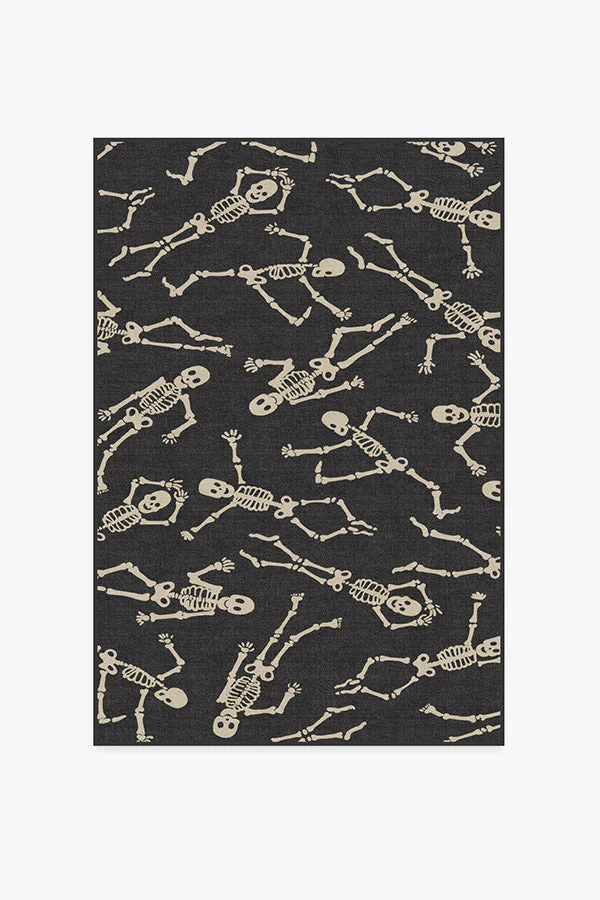Bone Dance Black Flatwoven Rug