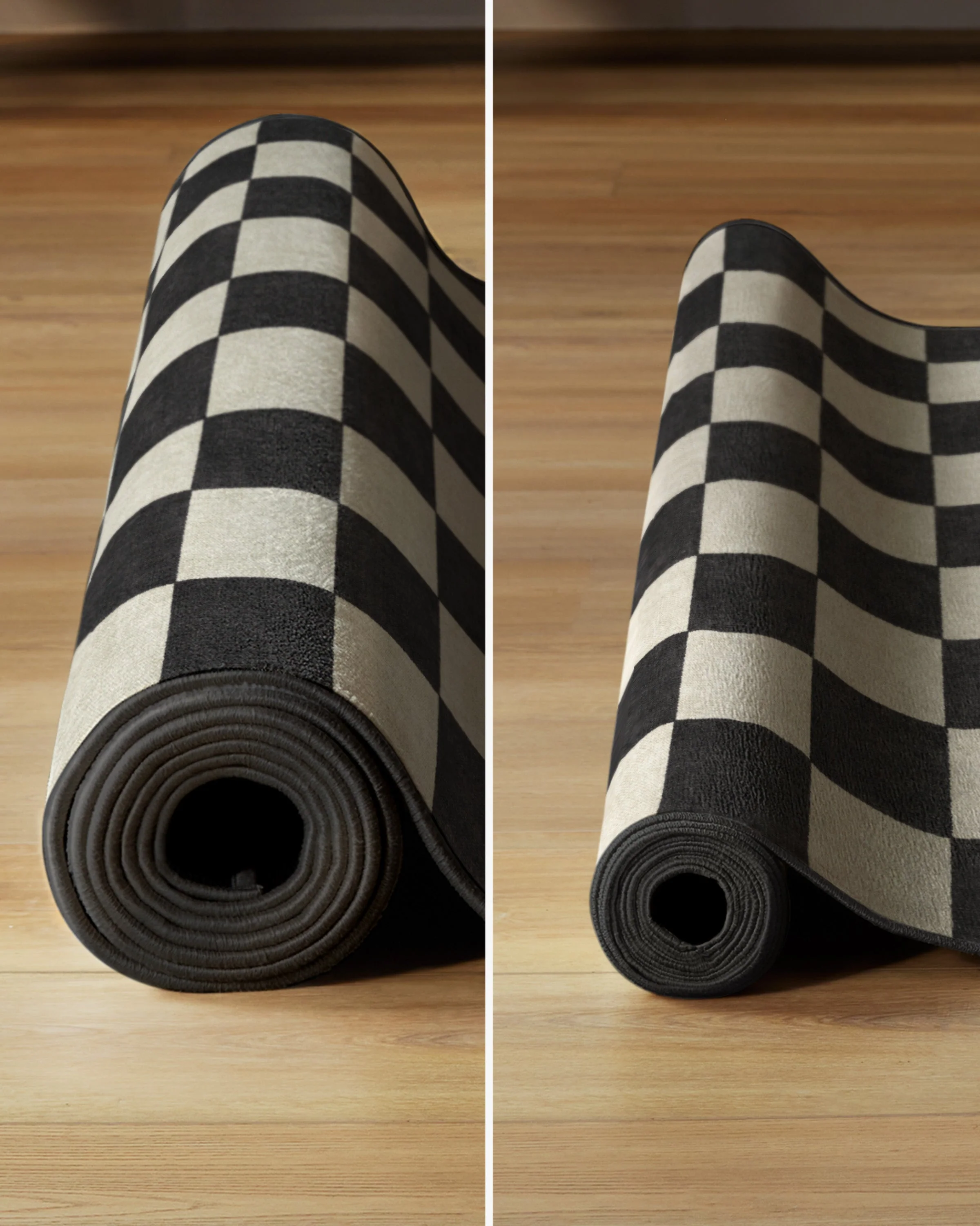 Jaque Checkered Black Rug