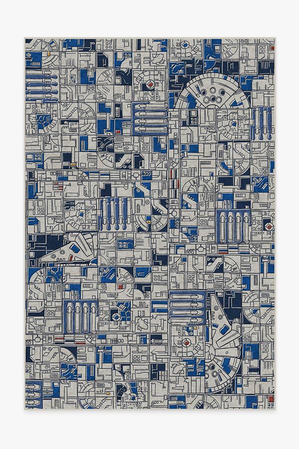 Smugglers Geo R2D2 Blue Flatwoven Rug