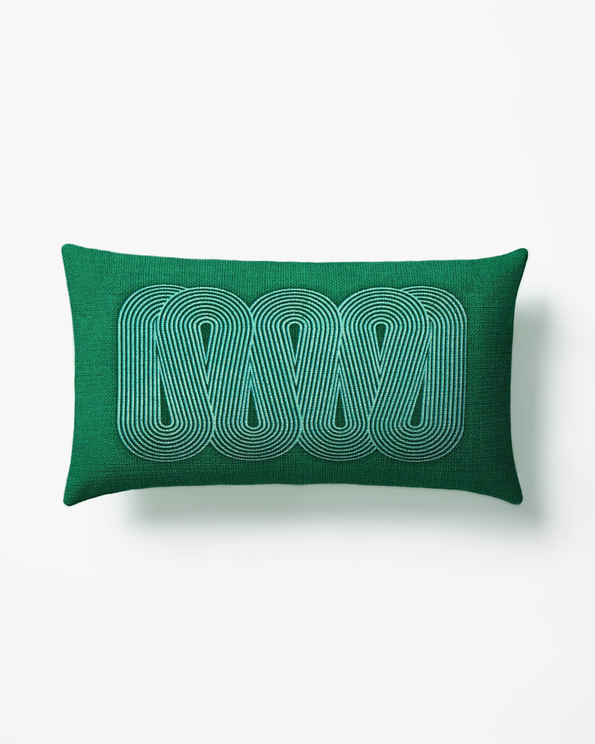 Pompidou Green Woven Throw Pillow by Jonathan Adler