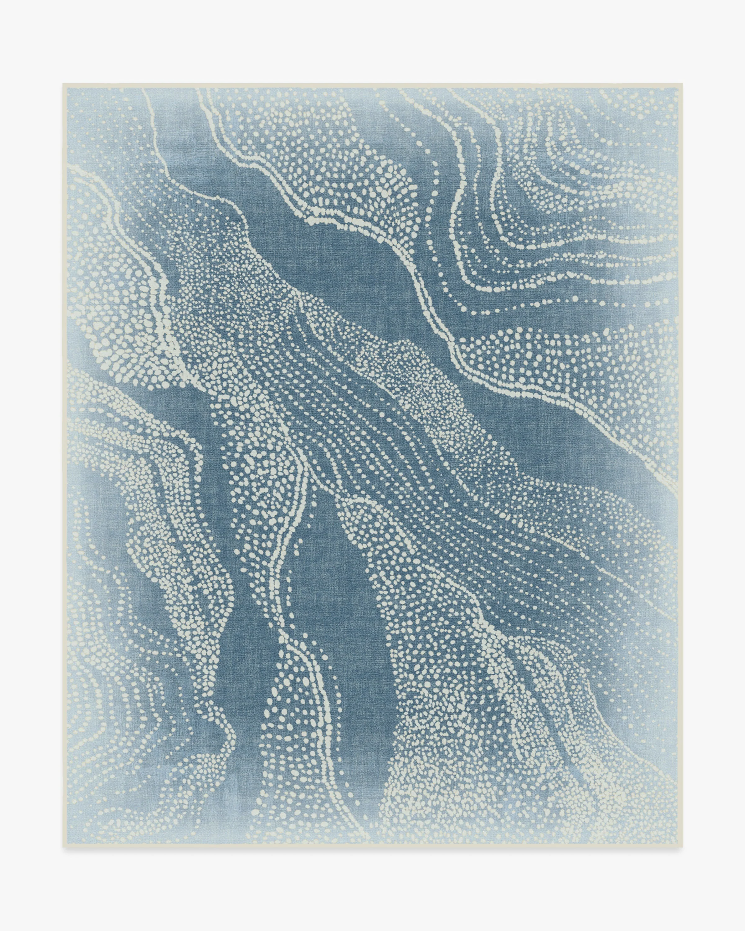 Adorned Soft Blue Rug by Malene Barnett