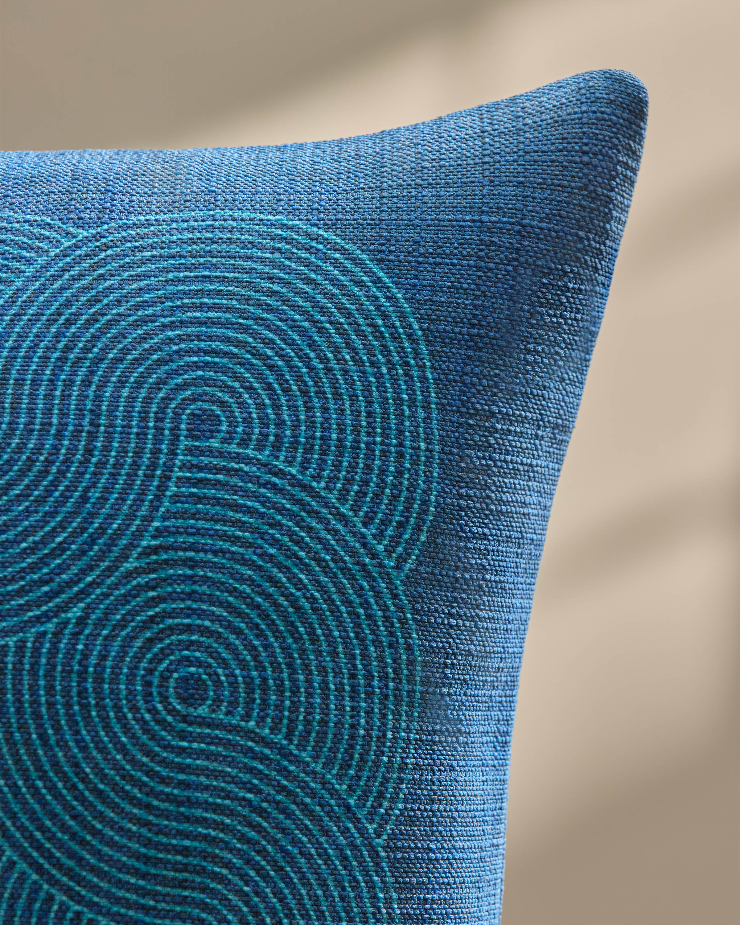 Pompidou Blue Woven Throw Pillow by Jonathan Adler