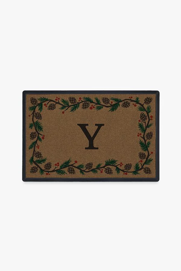 Winter Woods Monogram Doormat