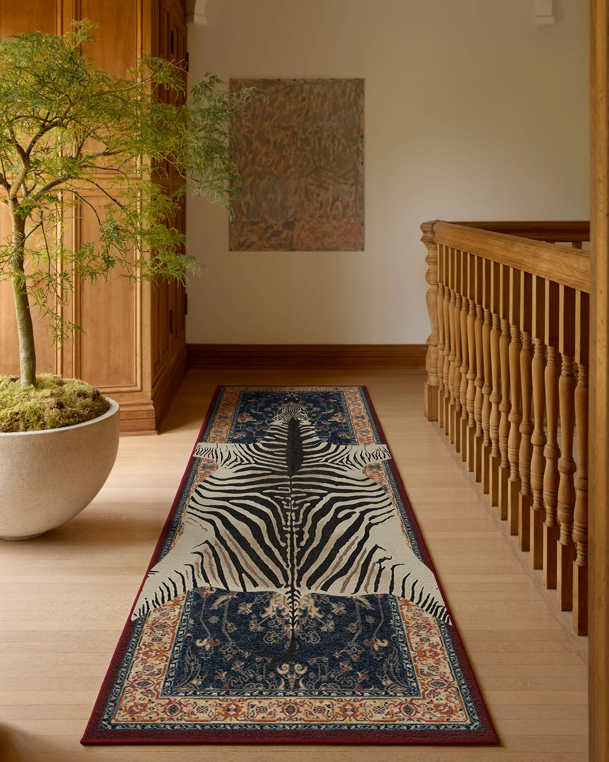 On Safari Sapphire Flatwoven Rug by Iris Apfel