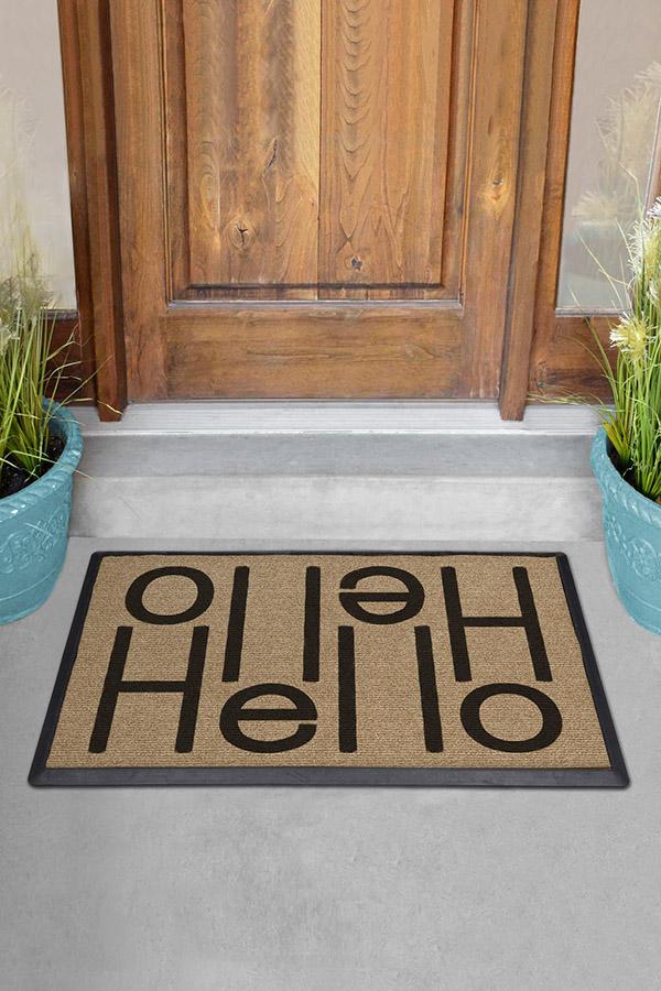 Hello Light Coir Doormat