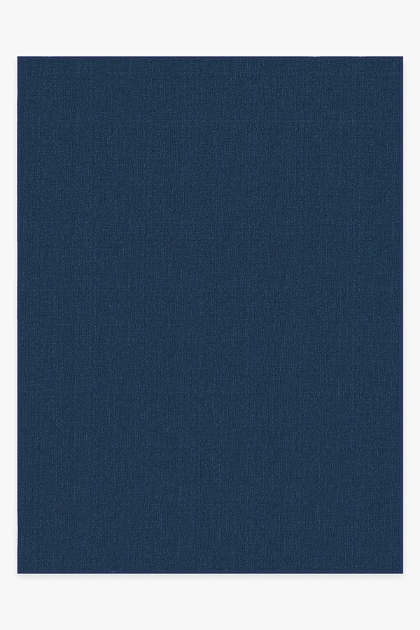 Denim Solid Indigo Blue Outdoor Rug