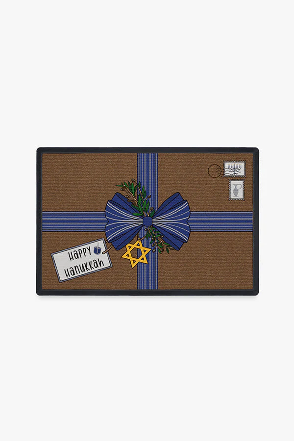 Postal Present Hanukkah Doormat