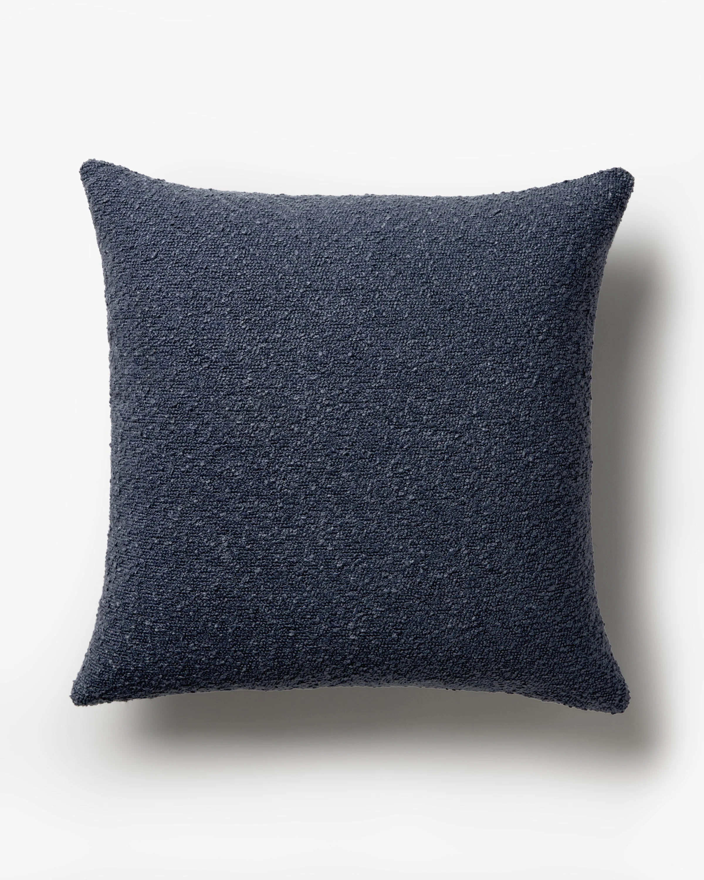 Navy Boucle Throw Pillow
