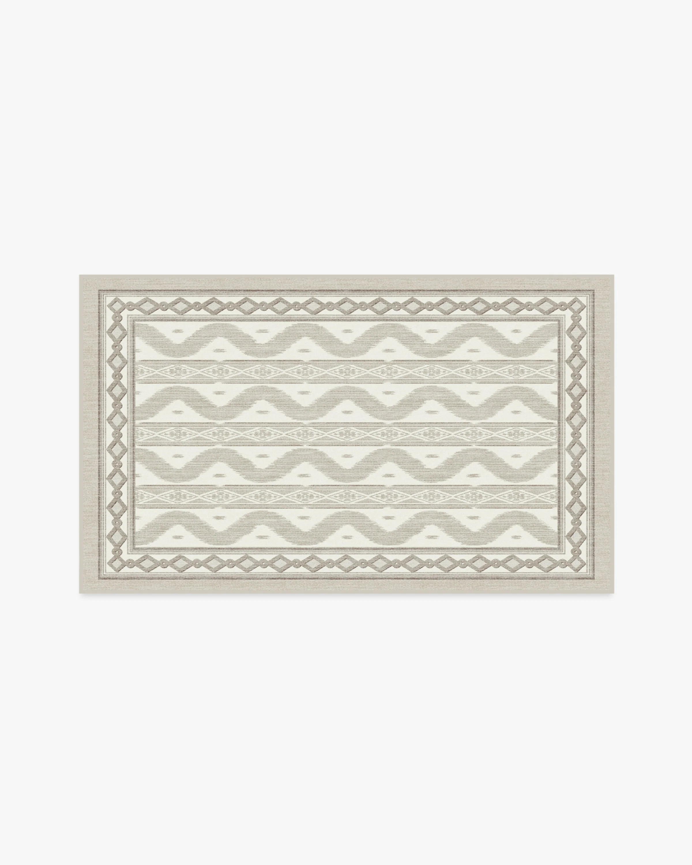 Ava Ikat Beige Flatwoven Rug by Mrs. Alice