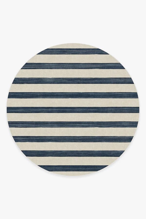 Sumi Sailor Stripe Navy Flatwoven Rug