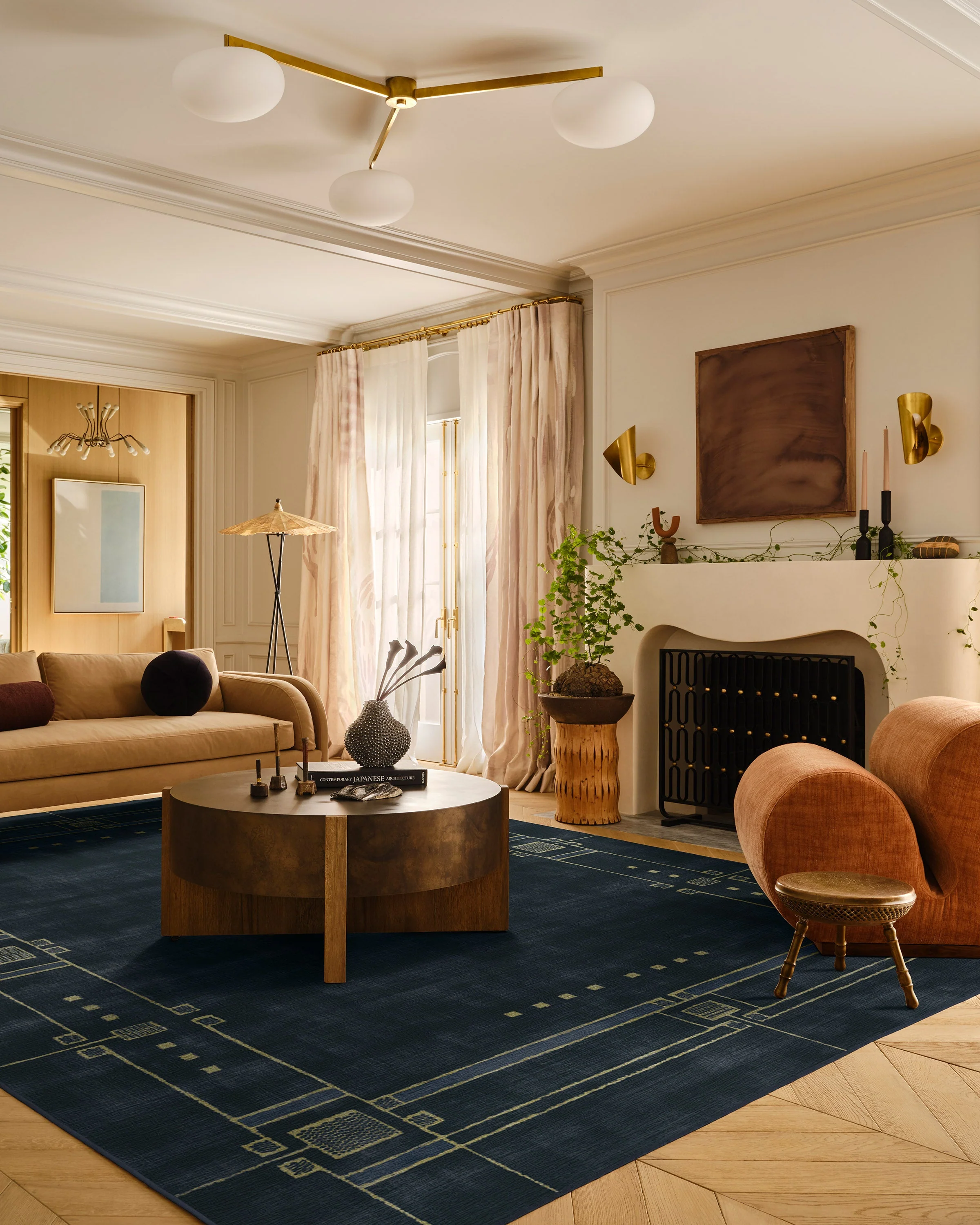 Avery Midnight Blue Rug by Architectural Digest