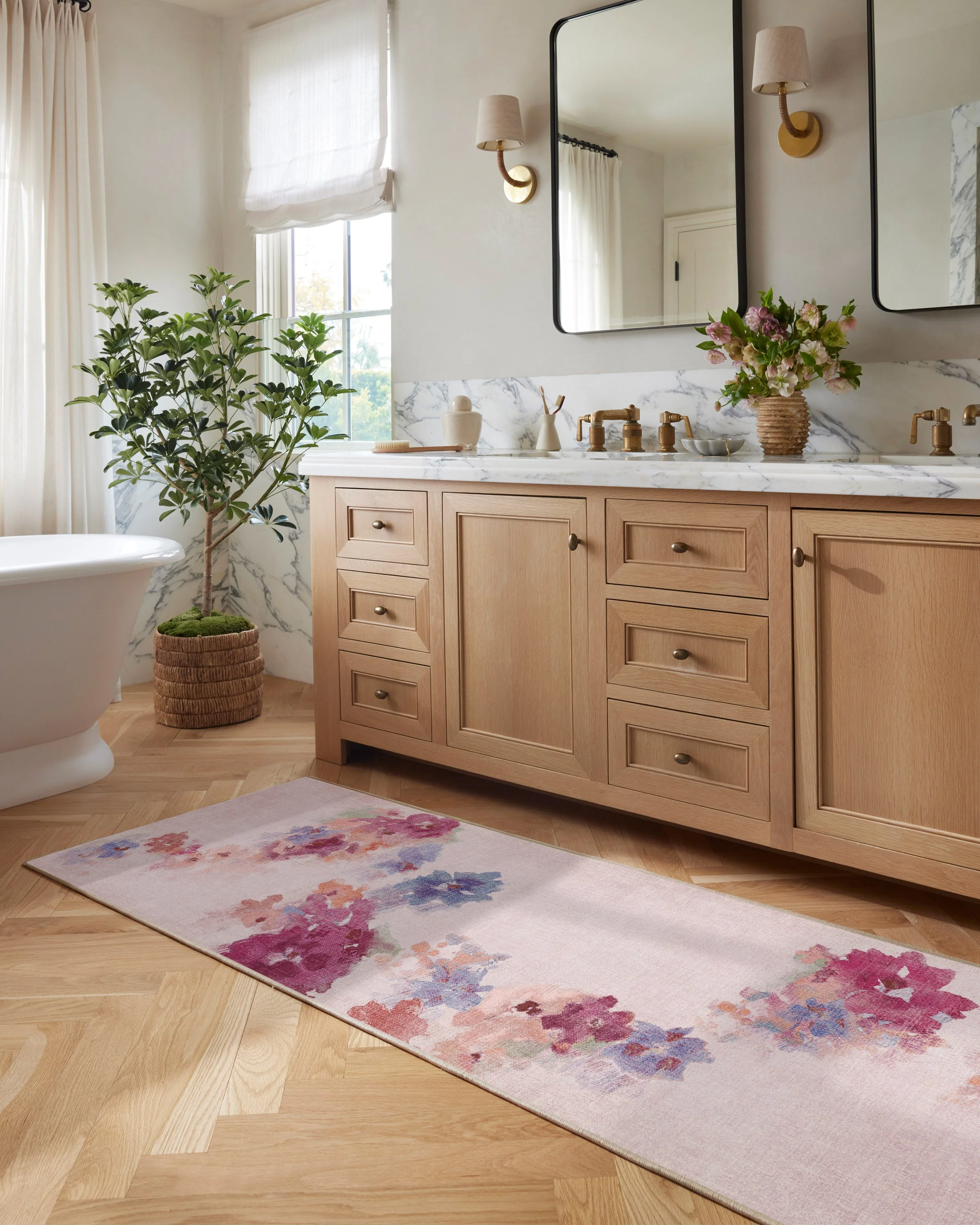Clara Soft Rose Rug