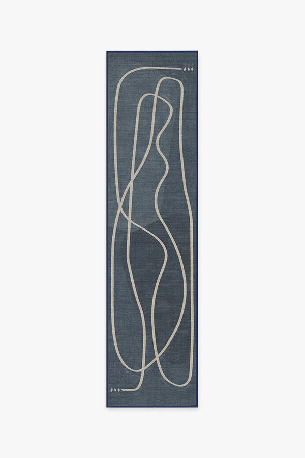 Strova Dusk Blue Flatwoven Rug