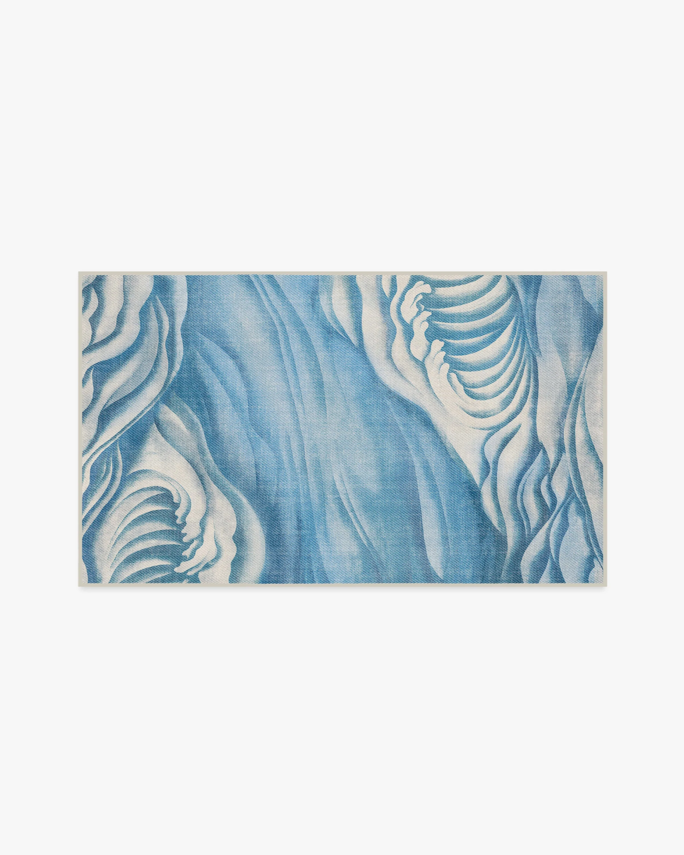 Waves Soft Blue Outdoor Rug by Gracie