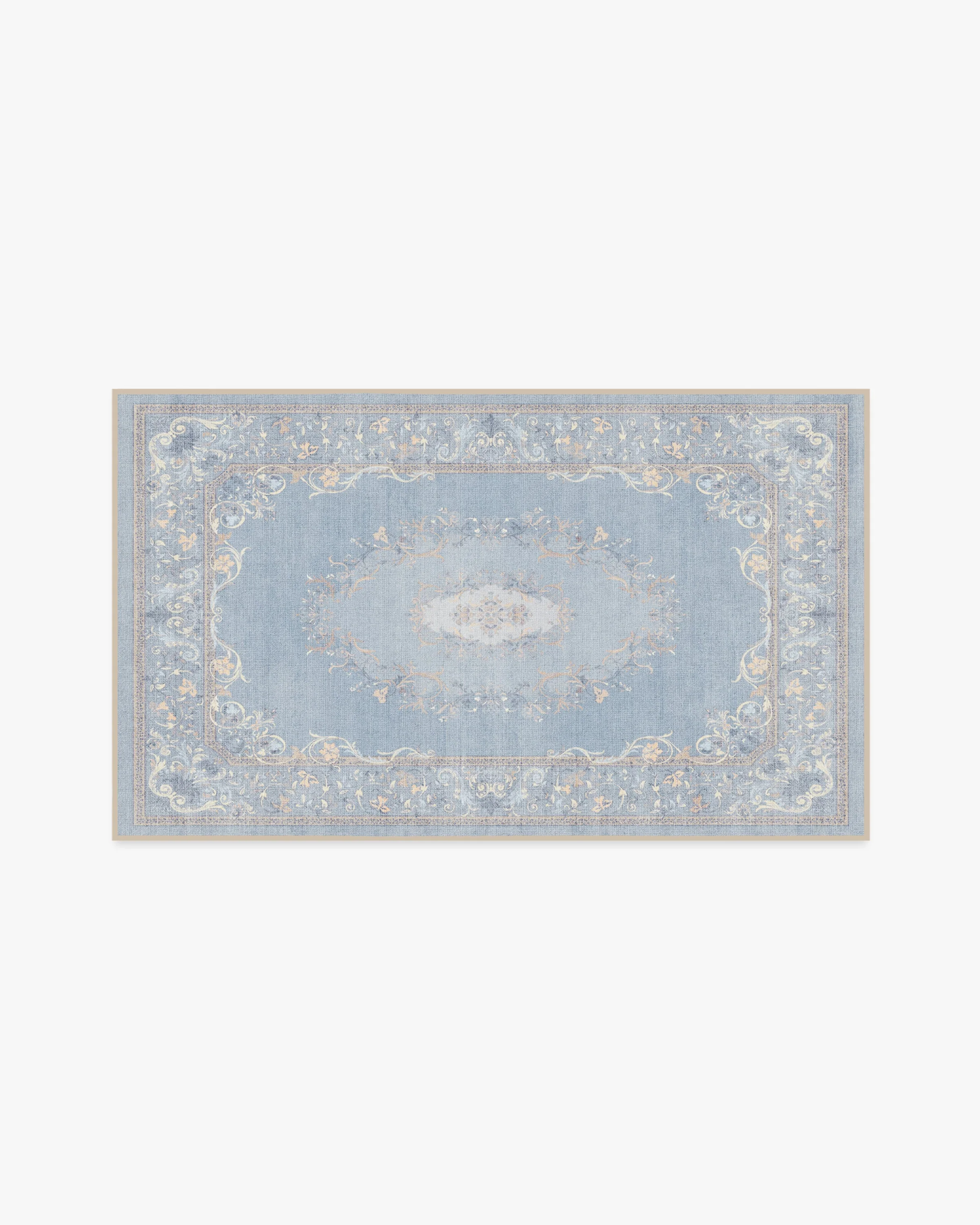 Lady Whistledown Soft Blue Rug by Bridgerton