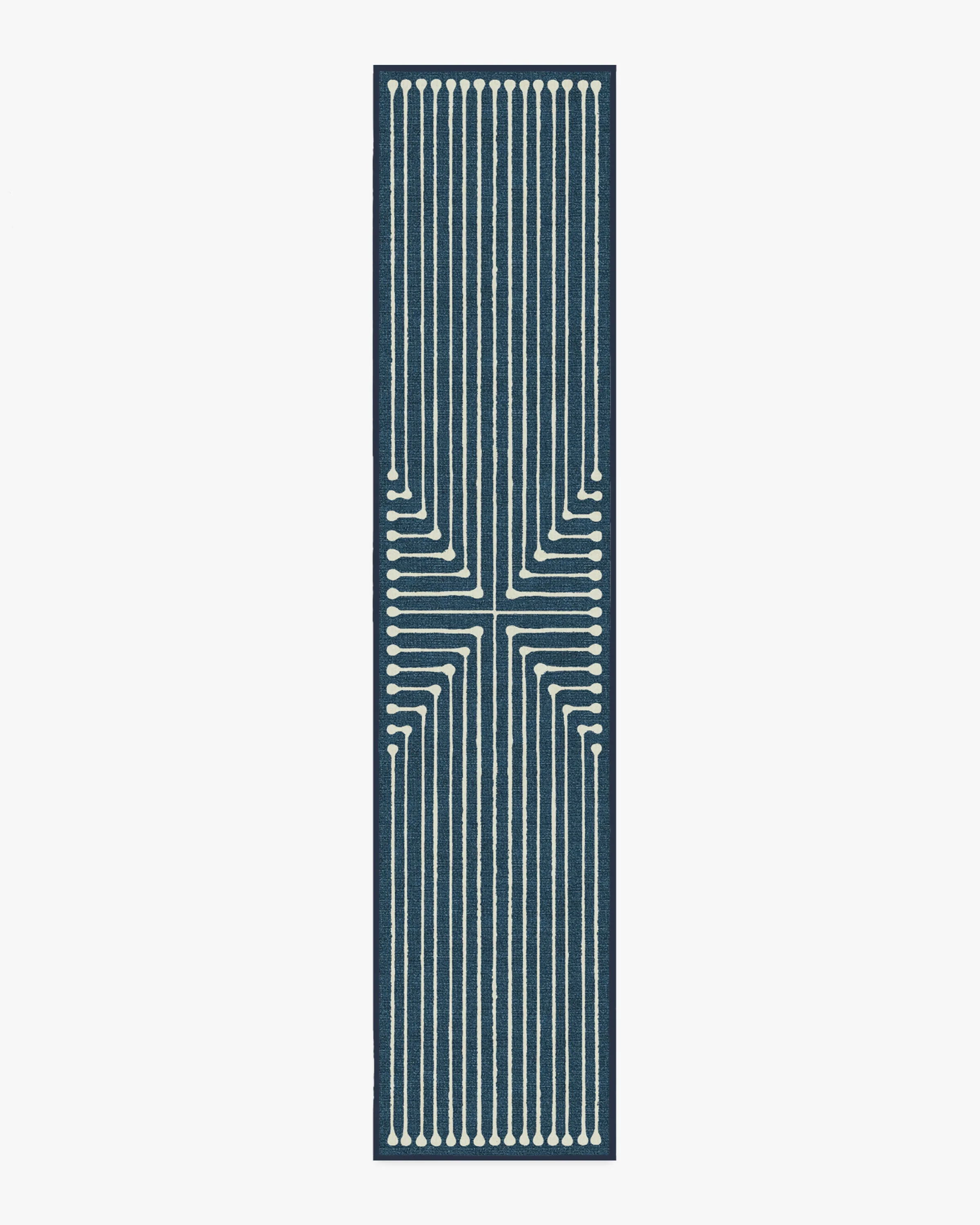 Inkdrop Lapis Blue Rug by Jonathan Adler
