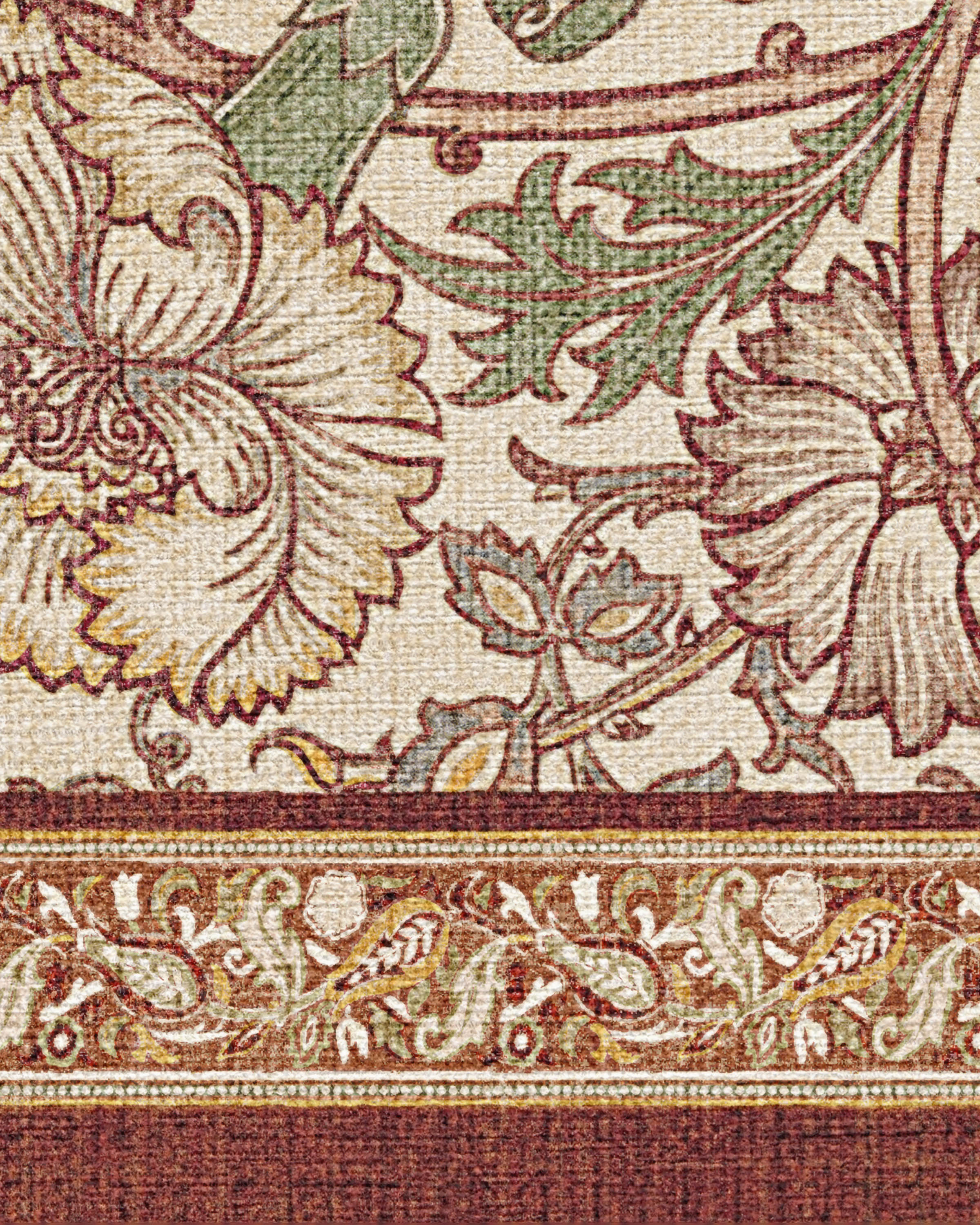 Pink & Rose Burgundy Flatwoven Rug by Morris & Co.