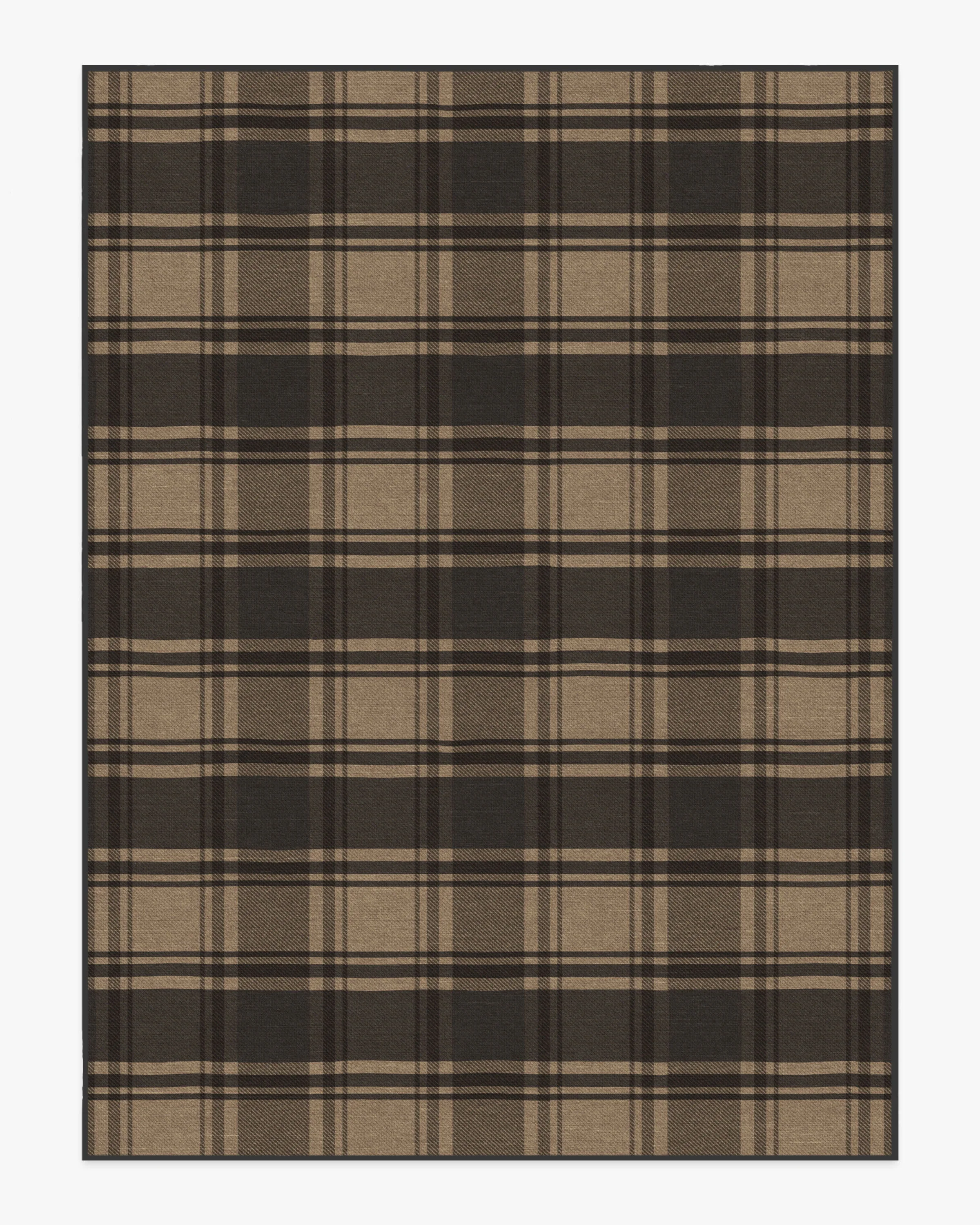 Easton Plaid Charcoal & Natural Flatwoven Rug