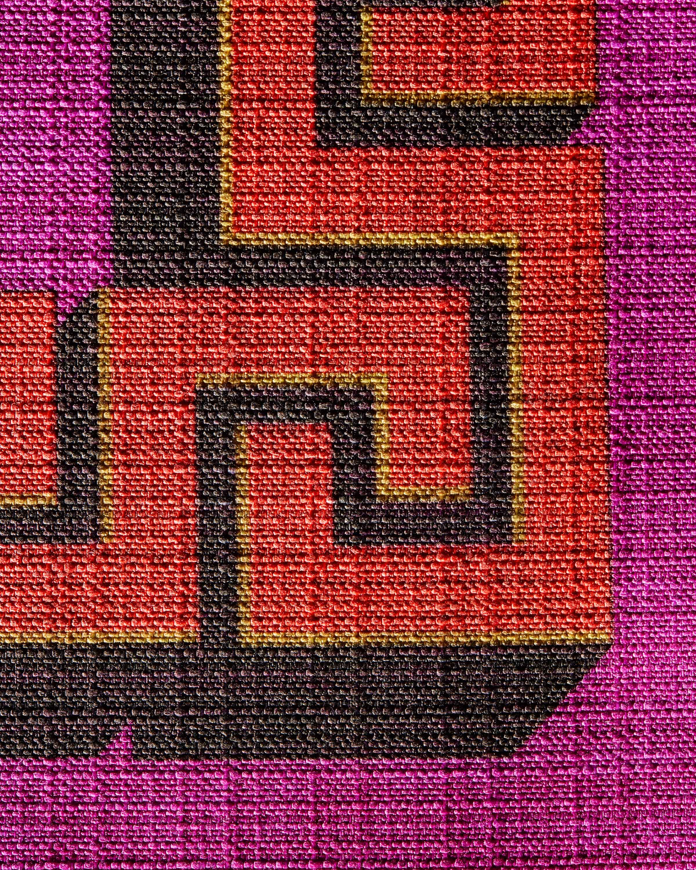 Greek Key Fuchsia Woven Throw Pillow by Jonathan Adler