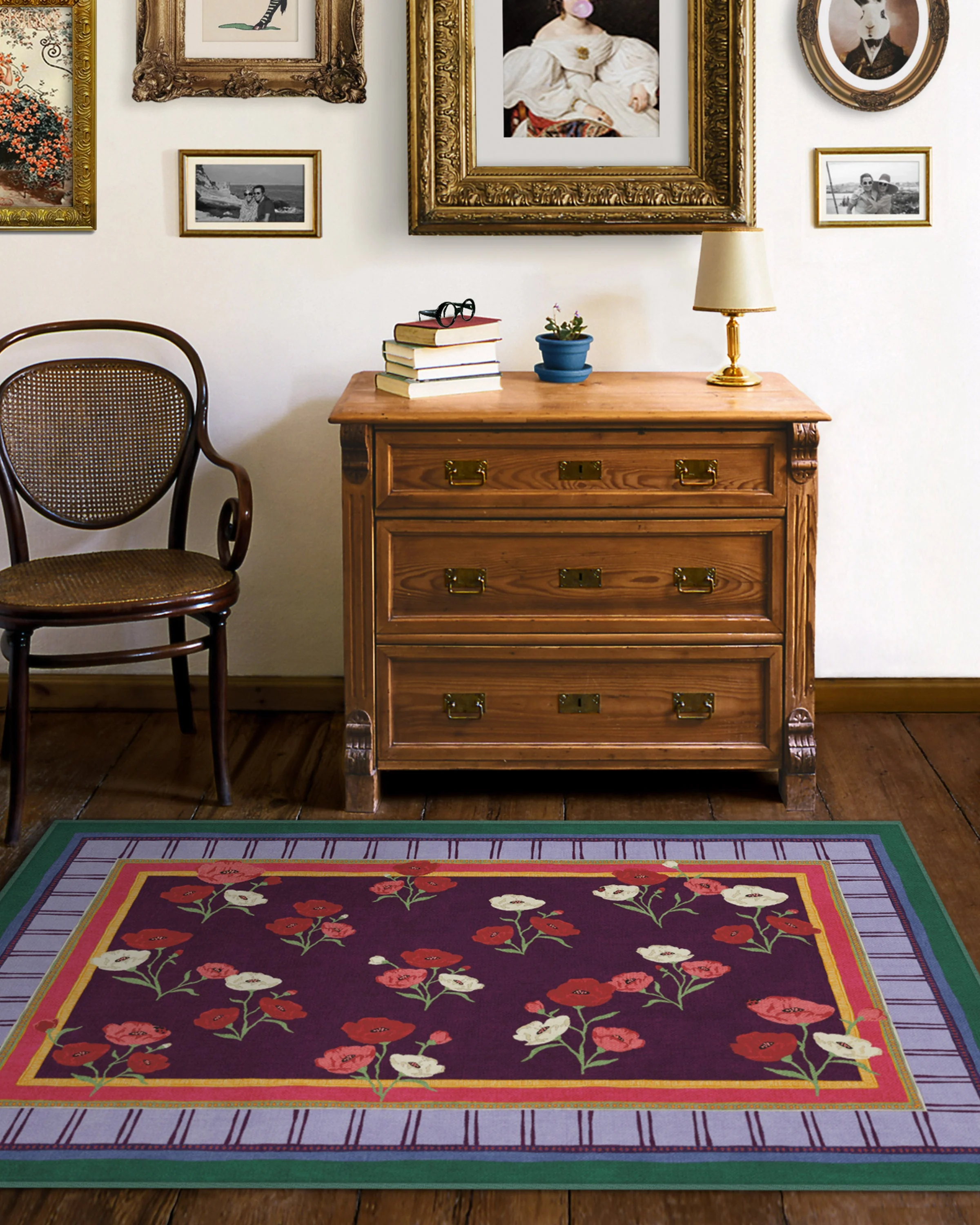 Ambroeus Royal Plum Rug by Iris Apfel