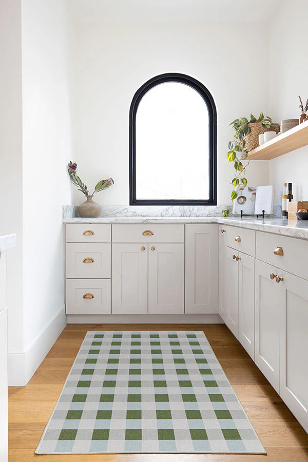 Sutton Moss Green & Blue Flatwoven Rug by The Home Edit