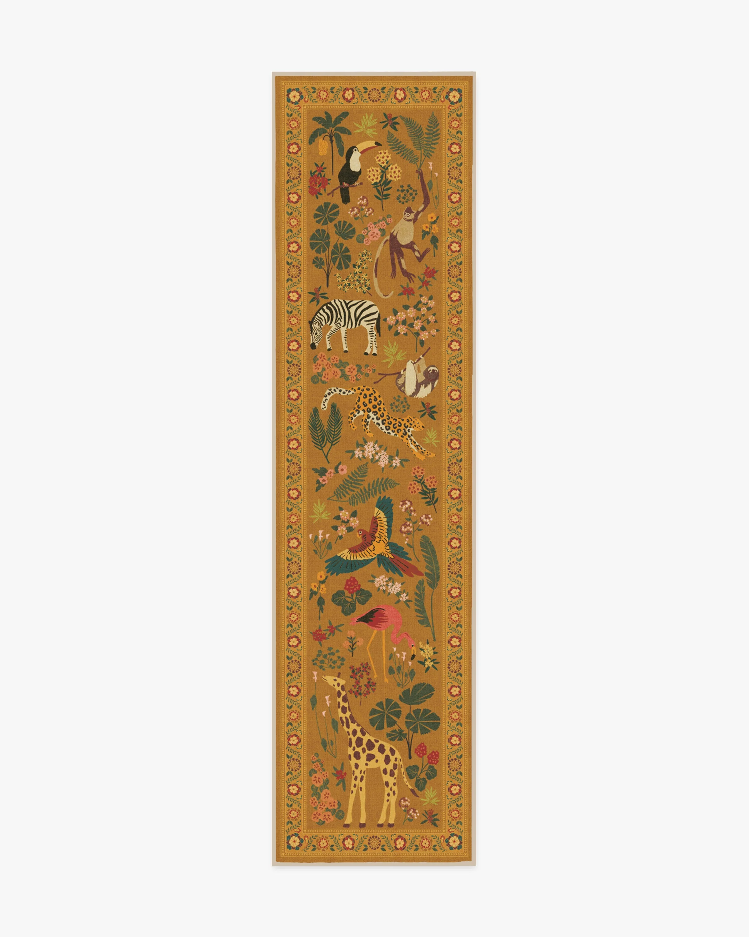 Jingle Jungle Ochre Flatwoven Rug by Iris Apfel
