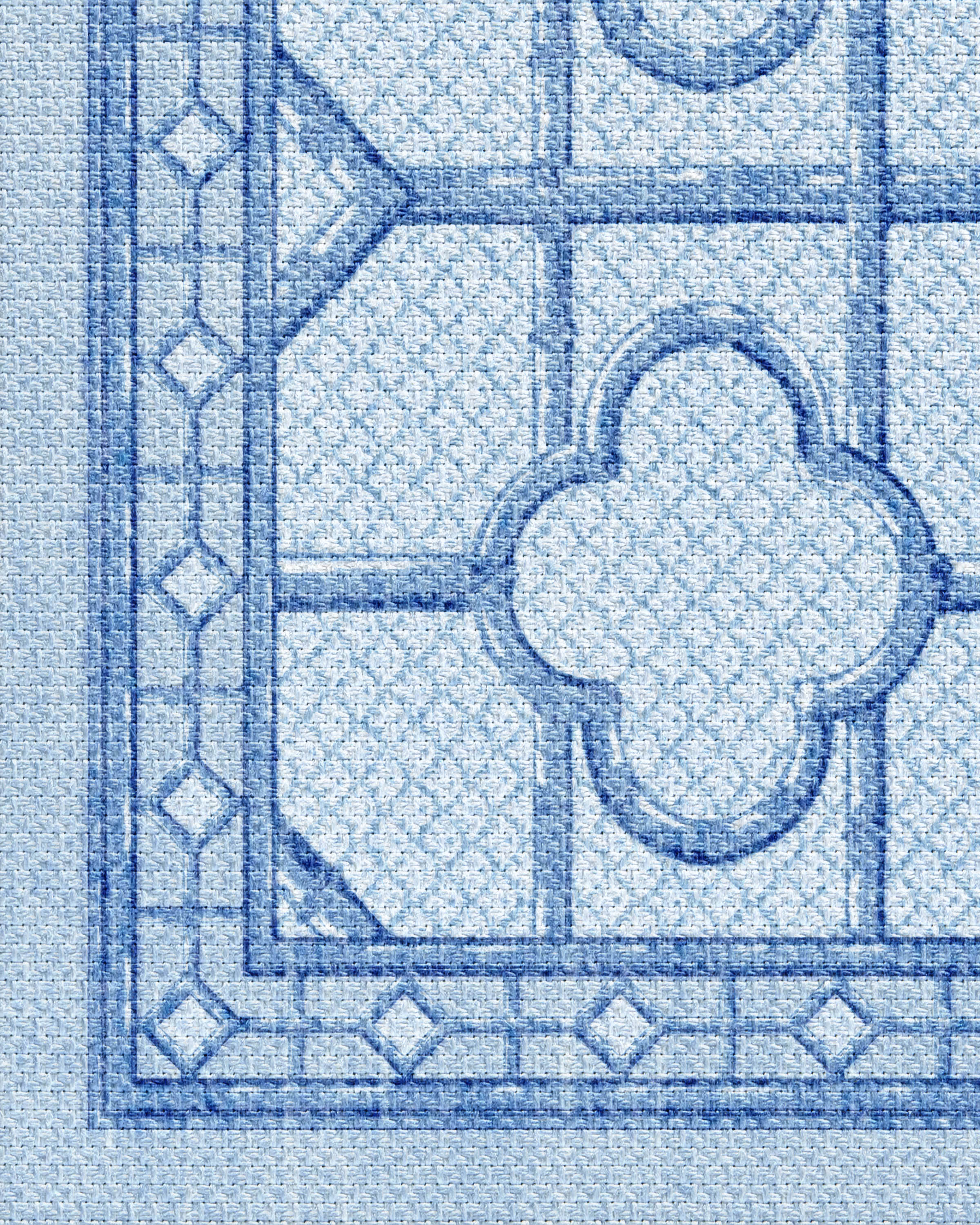 Shaded Bamboo Blue Outdoor Rug by Mrs. Alice