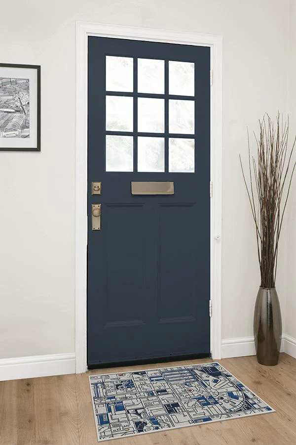 Smugglers Geo R2D2 Blue Flatwoven Rug