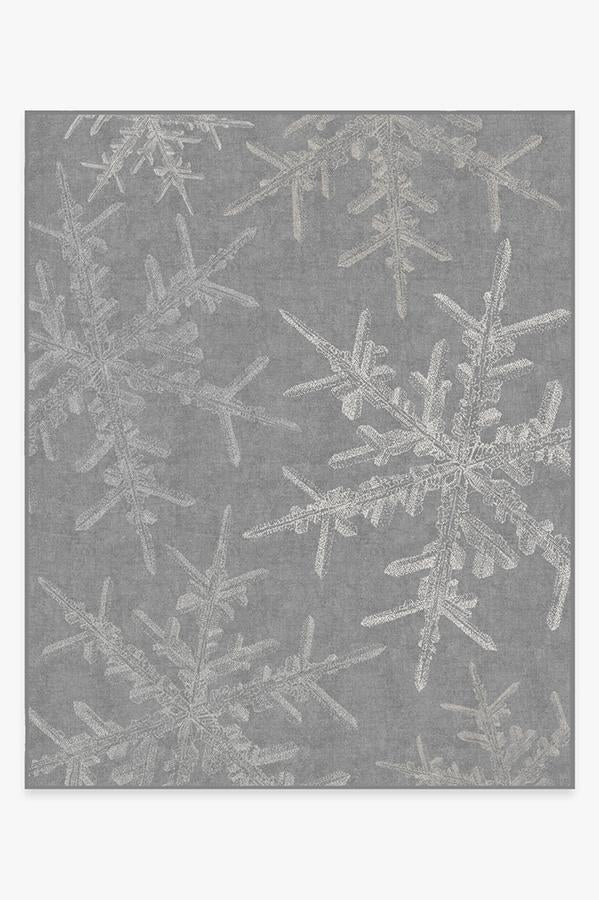 Snowflake Silver Flatwoven Rug