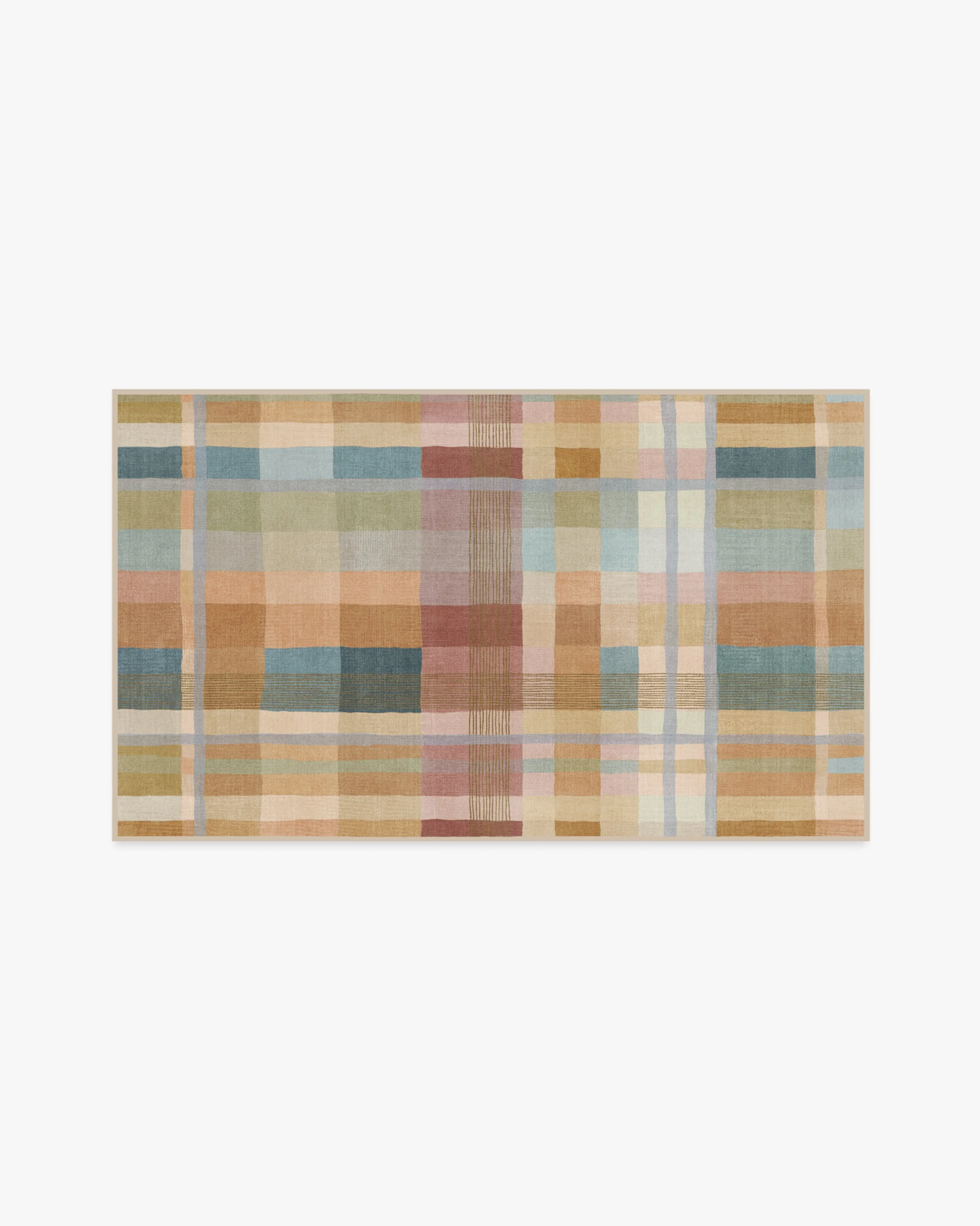 Margot Plaid Ochre Multicolor Flatwoven Rug