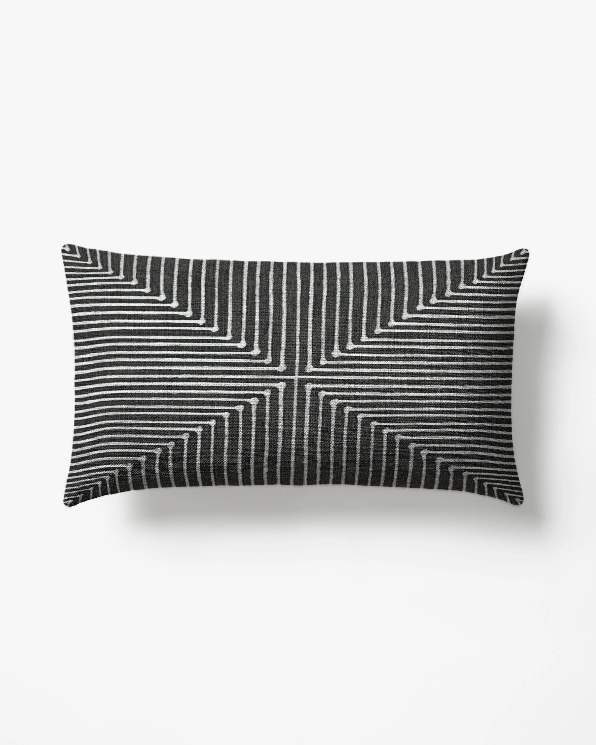 Inkdrop Charcoal Woven Throw Pillow by Jonathan Adler